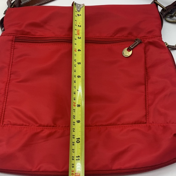 Travelon Red Nylon Crossbody Bag NYB4159 - Picture 12 of 16